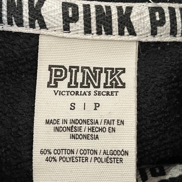 Victoria's Secret PINK Black Speckled Sweatshirt S - Picture 6 of 7